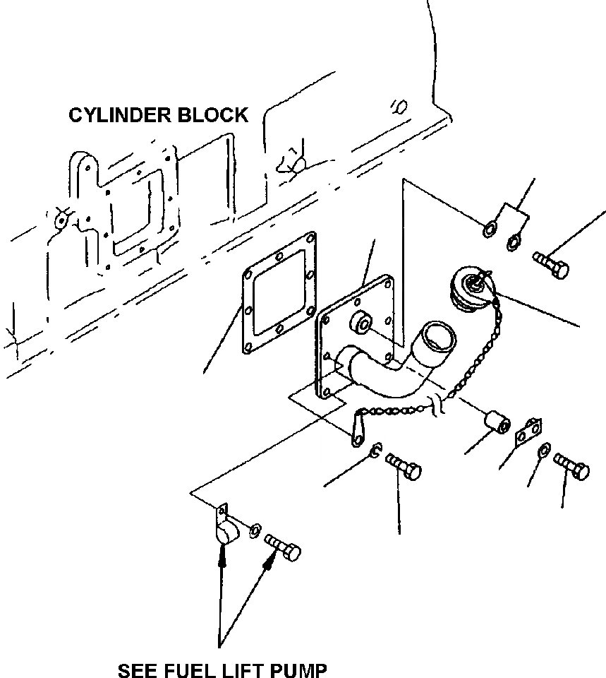 Схема запчастей Komatsu WA700-3L - FIG. A7-AC МАСЛОНАЛИВНОЙ ПАТРУБОК ДВИГАТЕЛЬ