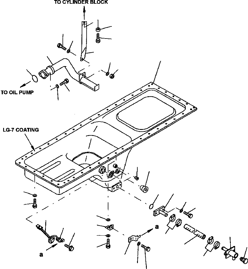 Схема запчастей Komatsu WA700-3L - FIG. A-AE МАСЛЯНЫЙ ПОДДОН ДВИГАТЕЛЬ