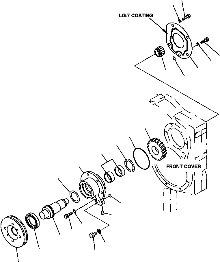 Схема запчастей Komatsu WA700-3L - FIG. A-AB МЕХ-М ОТБОРА МОЩНОСТИ ДВИГАТЕЛЬ