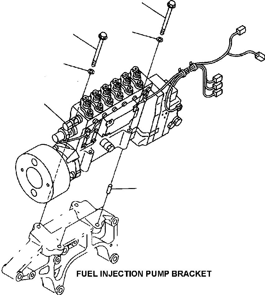 Схема запчастей Komatsu WA700-3L - FIG. A-AH КРЕПЛЕНИЕ ТОПЛ. НАСОСА ДВИГАТЕЛЬ