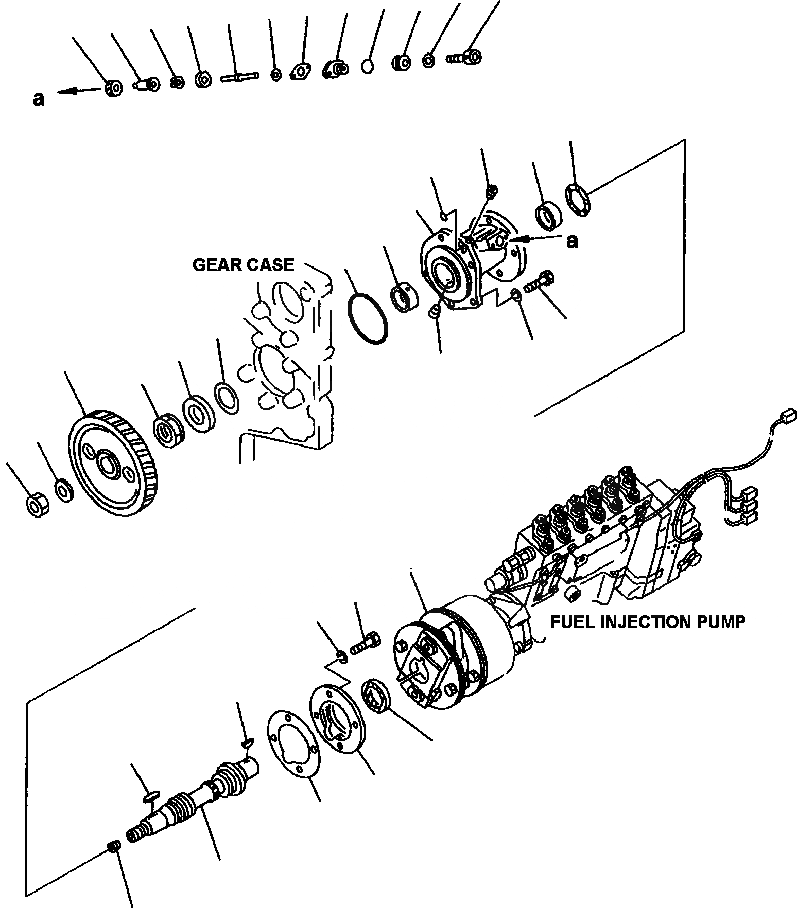 Схема запчастей Komatsu WA700-3L - FIG. A8-AC ПРИВОД ТОПЛ. НАСОСА ДВИГАТЕЛЬ