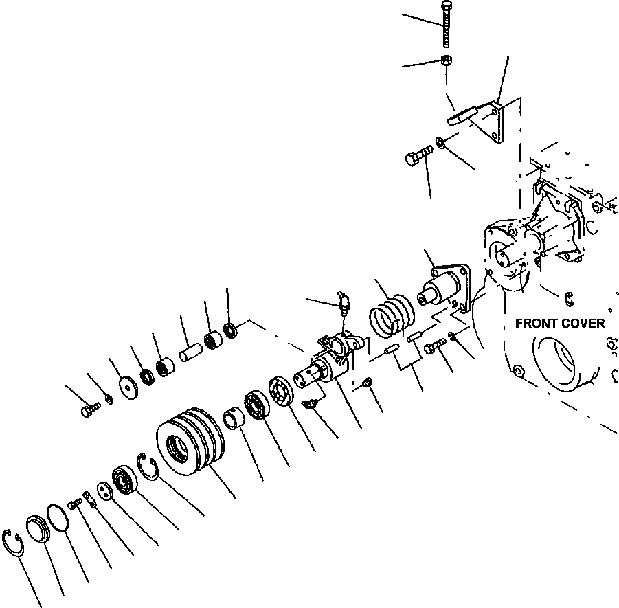 Схема запчастей Komatsu WA700-3L - FIG. A8-AAA НАТЯЖНОЙ РОЛИК ДВИГАТЕЛЬ