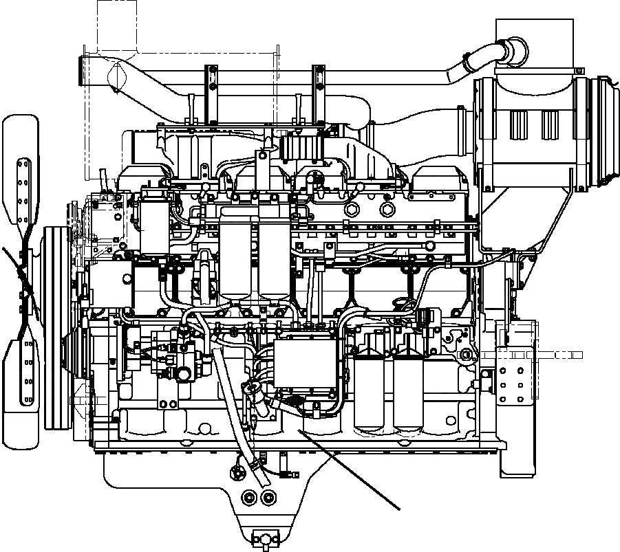 Схема запчастей Komatsu WA700-3L - FIG. A8-AA ДВИГАТЕЛЬ ASSEMBLY ДВИГАТЕЛЬ