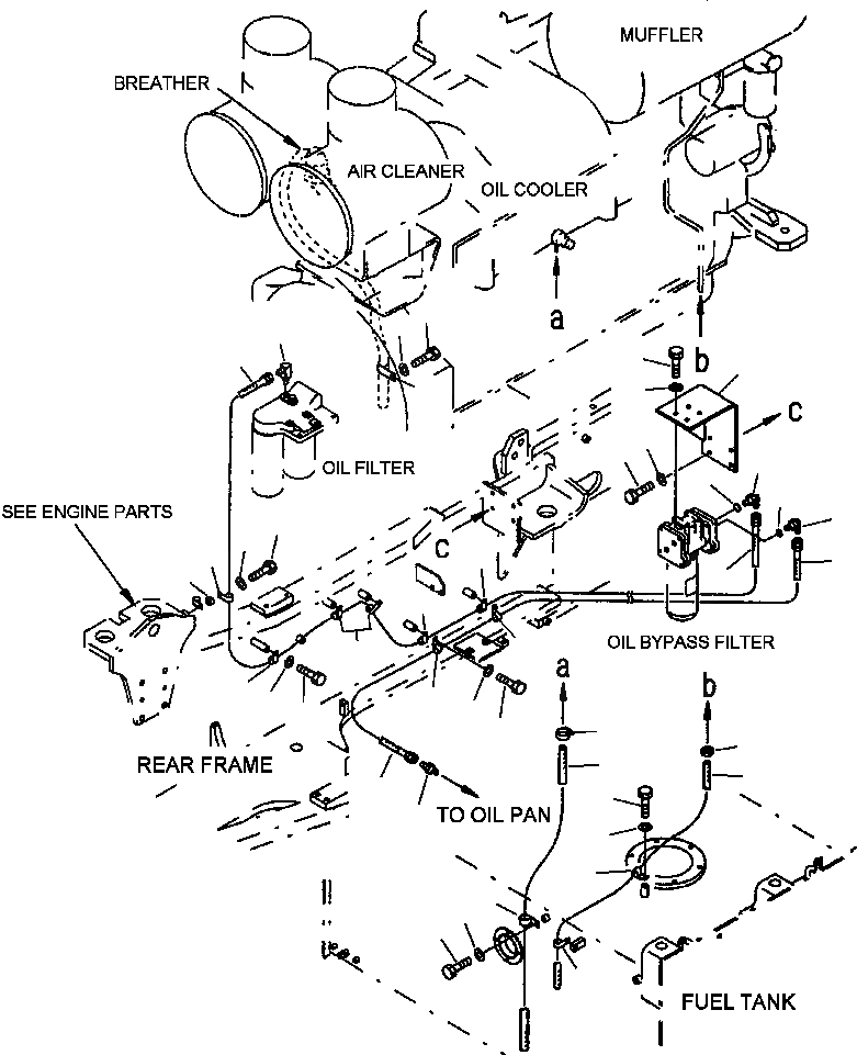 Схема запчастей Komatsu WA700-3L - FIG. B-A КРЕПЛЕНИЕ ДВИГАТЕЛЯ - КОМПОНЕНТЫ КОМПОНЕНТЫ ДВИГАТЕЛЯ