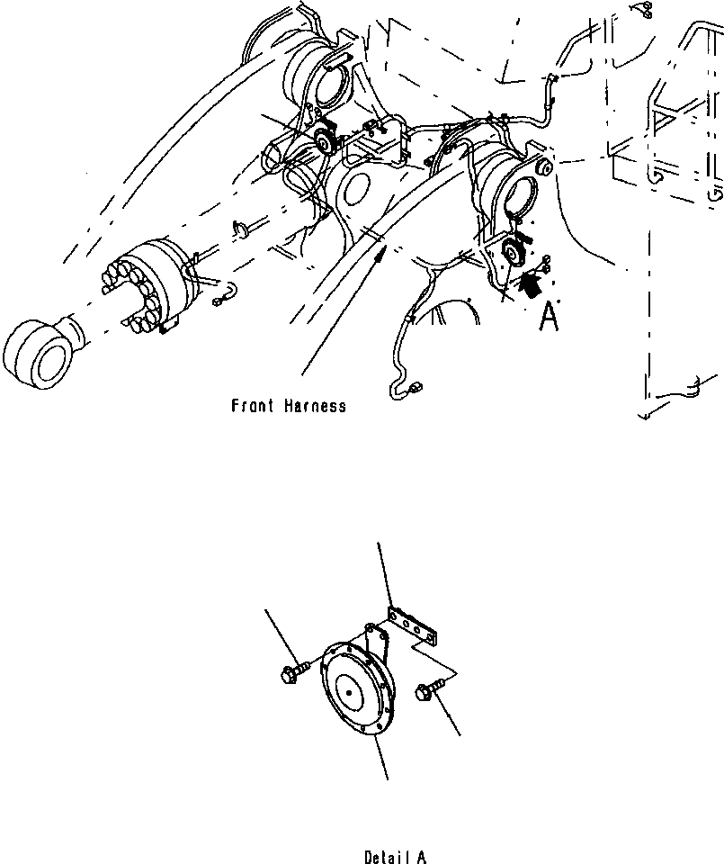 Схема запчастей Komatsu WA700-3L - FIG. E-A ЗВУК. СИГНАЛ. ЭЛЕКТРИКА