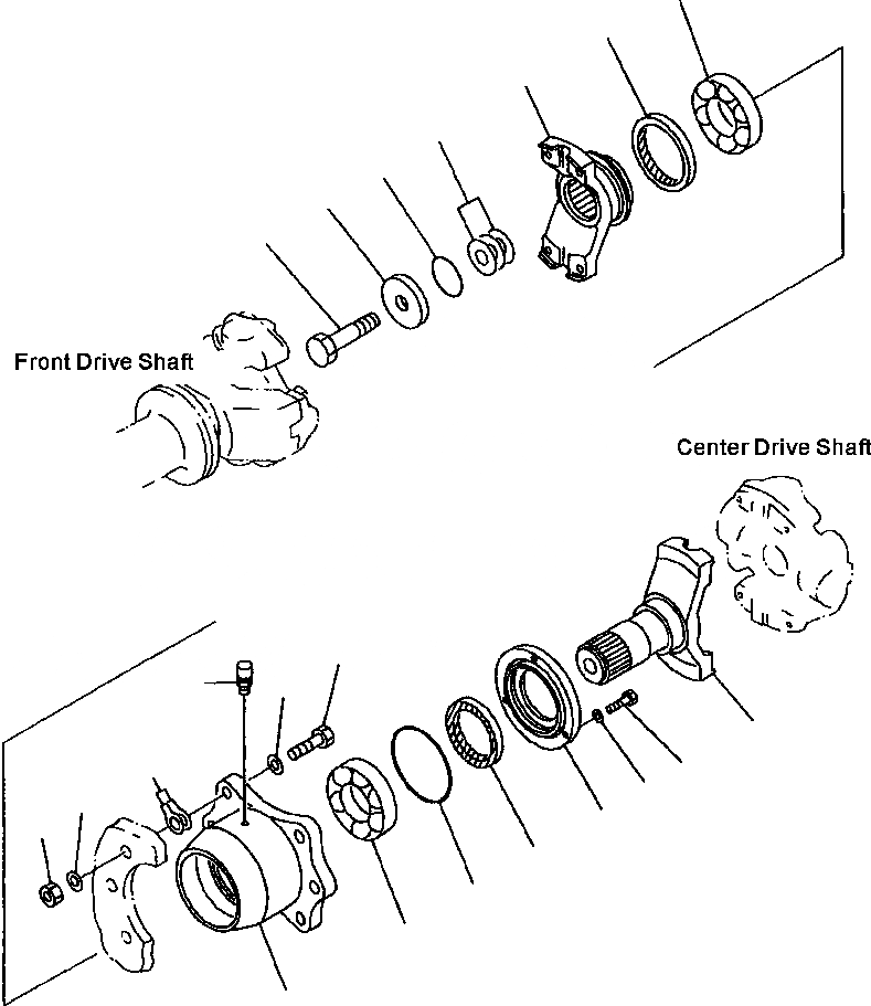 Схема запчастей Komatsu WA700-3L - FIG. F-A ВЕДУЩ. ВАЛ - ЦЕНТР. СУППОРТ СИЛОВАЯ ПЕРЕДАЧА И КОНЕЧНАЯ ПЕРЕДАЧА