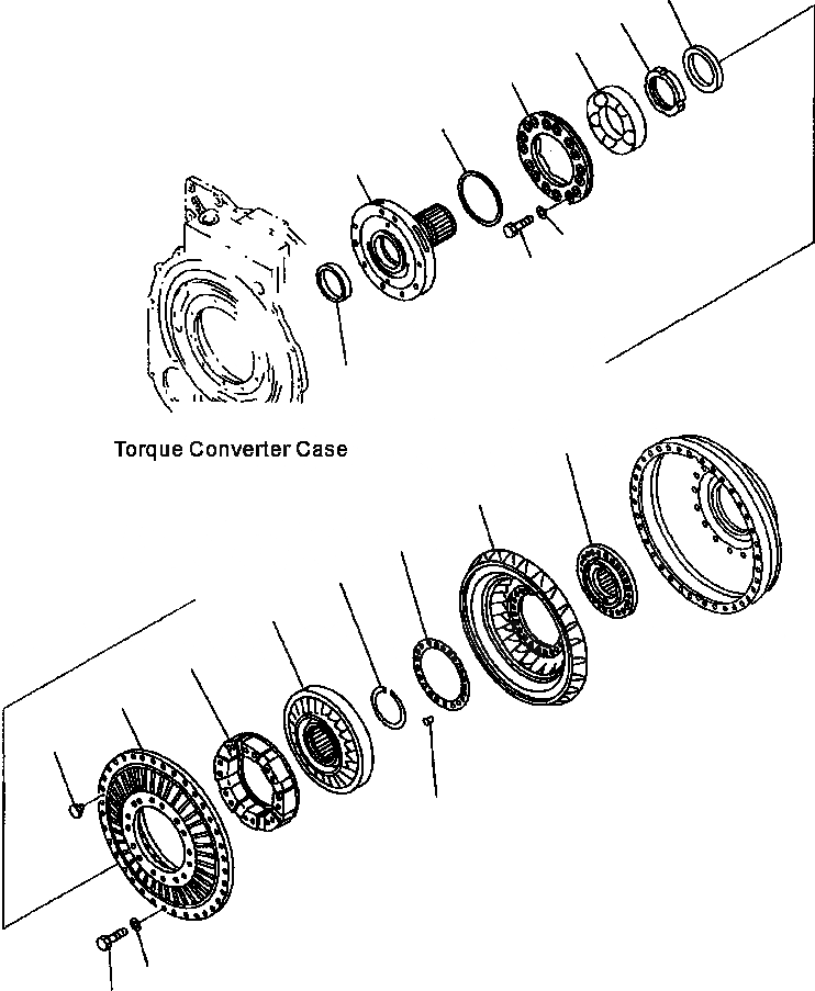 Схема запчастей Komatsu WA700-3L - FIG. F-A ГИДРОТРАНСФОРМАТОР - BARE СИЛОВАЯ ПЕРЕДАЧА И КОНЕЧНАЯ ПЕРЕДАЧА