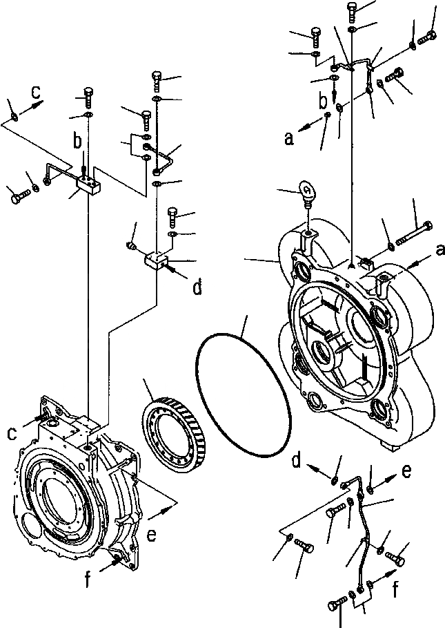 Схема запчастей Komatsu WA700-3L - FIG. F-A ГИДРОТРАНСФОРМАТОР - МЕХ-М ОТБОРА МОЩНОСТИ СИЛОВАЯ ПЕРЕДАЧА И КОНЕЧНАЯ ПЕРЕДАЧА