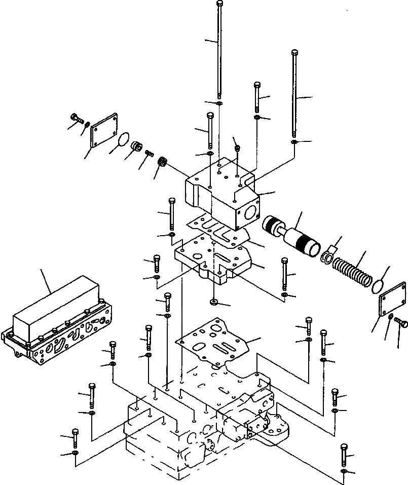 Схема запчастей Komatsu WA700-3L - FIG. F-A КЛАПАН УПРАВЛЕНИЯ ТРАНСМИССИЕЙ - СОЛЕНОИДНЫЙ КЛАПАН КРЕПЛЕНИЕ СИЛОВАЯ ПЕРЕДАЧА И КОНЕЧНАЯ ПЕРЕДАЧА