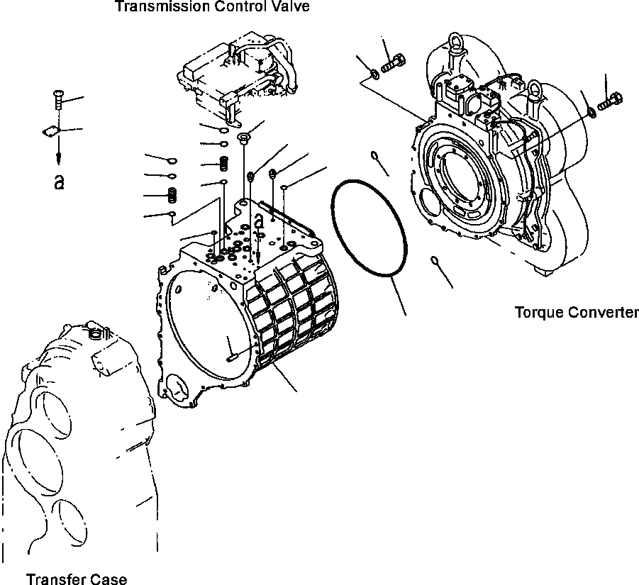 Схема запчастей Komatsu WA700-3L - FIG. F-A КОРПУС ТРАНСМИССИИ СИЛОВАЯ ПЕРЕДАЧА И КОНЕЧНАЯ ПЕРЕДАЧА