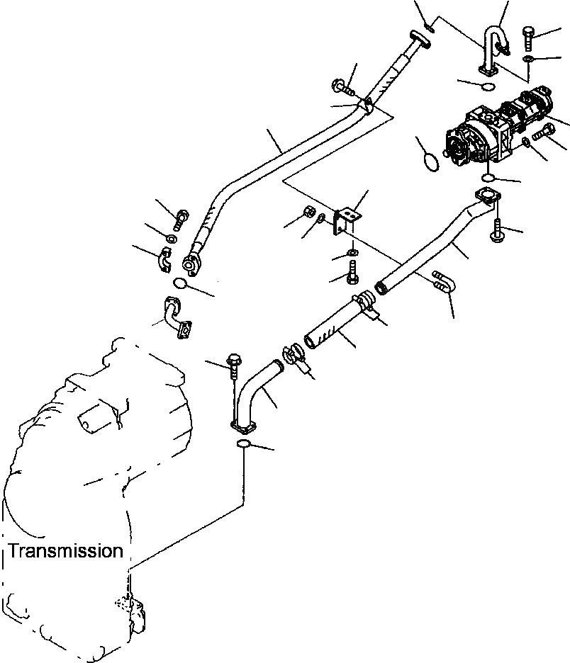 Схема запчастей Komatsu WA700-3L - FIG. F7-A ГИДРОТРАНСФОРМАТОР И ТРАНСМИССИЯ ЛИНИЯ - НАСОС ТРУБЫ СИЛОВАЯ ПЕРЕДАЧА И КОНЕЧНАЯ ПЕРЕДАЧА