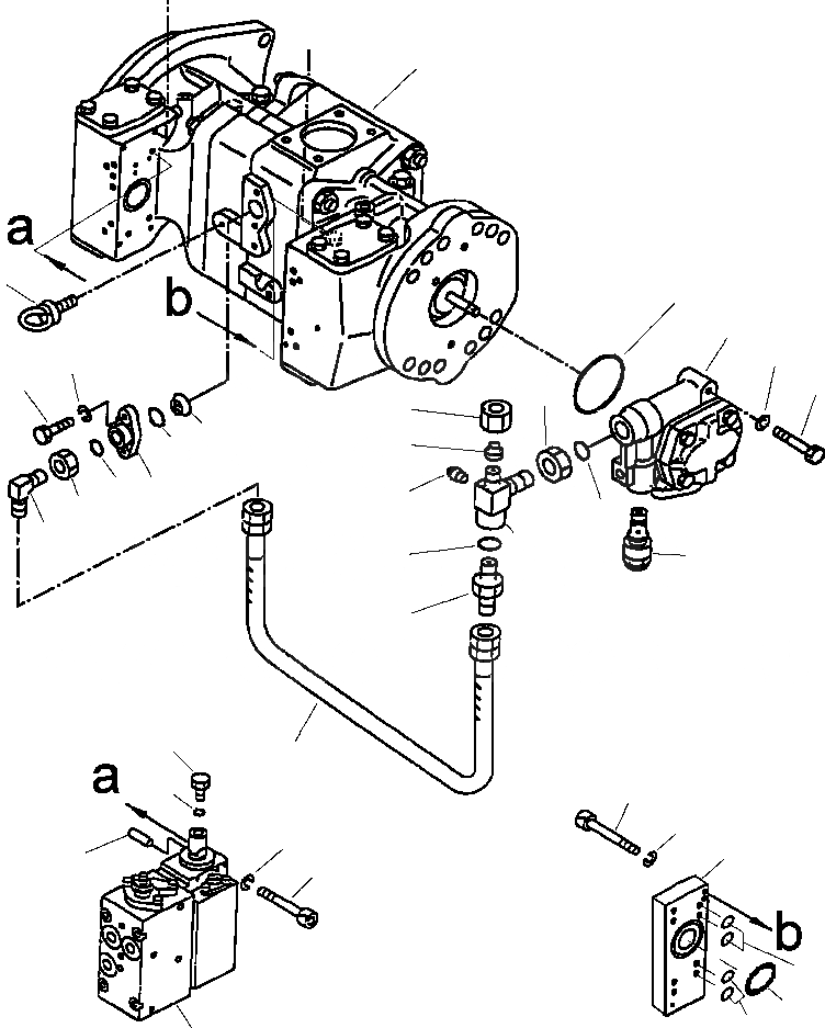 Схема запчастей Komatsu WA700-3L - FIG. H-A ПОГРУЗ. НАСОС ГИДРАВЛИКА