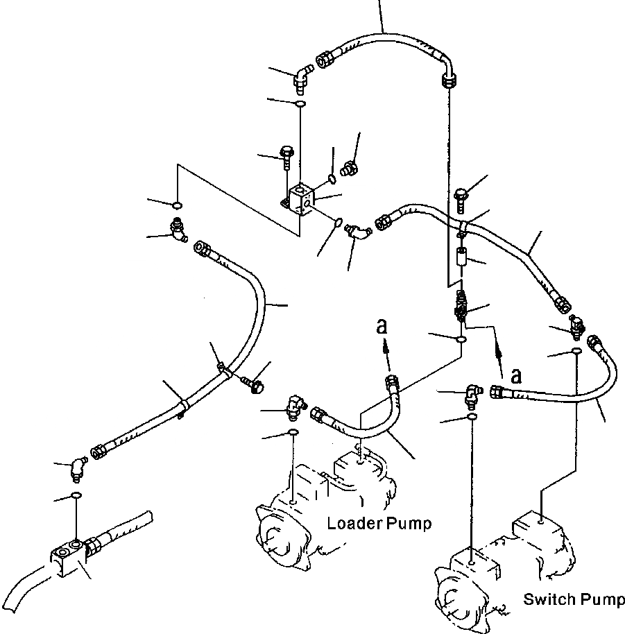 Схема запчастей Komatsu WA700-3L - FIG. H-A ВОЗВРАТН. ЛИНИЯ - НАСОС - БАК ГИДРАВЛИКА