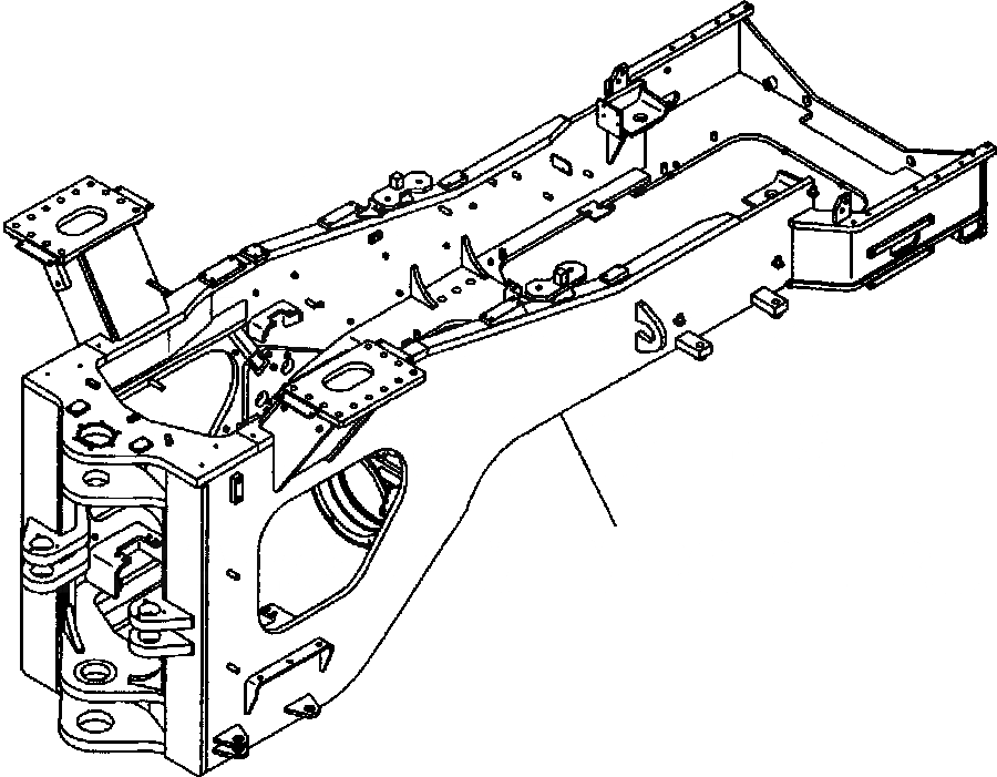 Схема запчастей Komatsu WA700-3L - FIG. J-A ЗАДН. РАМА ОСНОВНАЯ РАМА И ЕЕ ЧАСТИ