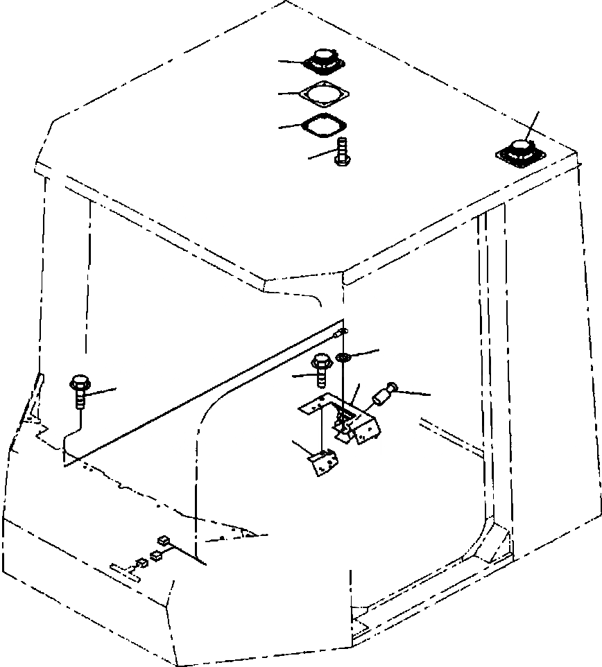 Схема запчастей Komatsu WA700-3L - FIG. K-A КАБИНА - ГРОМКОГОВОРИТ.S КАБИНА ОПЕРАТОРА И СИСТЕМА УПРАВЛЕНИЯ