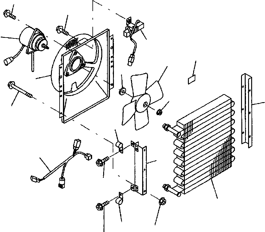 Схема запчастей Komatsu WA700-3L - FIG. K7-8A КОНДИЦ. ВОЗДУХА - КОНДЕНСАТОР КАБИНА ОПЕРАТОРА И СИСТЕМА УПРАВЛЕНИЯ