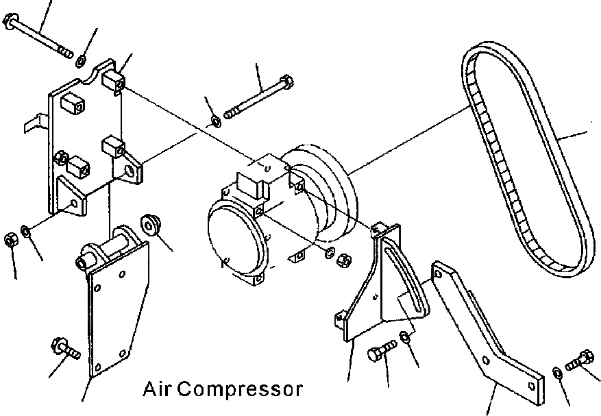 Схема запчастей Komatsu WA700-3L - FIG. K7-A КОНДИЦ. ВОЗДУХА - КРЕПЛЕНИЕ КОНДИЦИОНЕРА КАБИНА ОПЕРАТОРА И СИСТЕМА УПРАВЛЕНИЯ