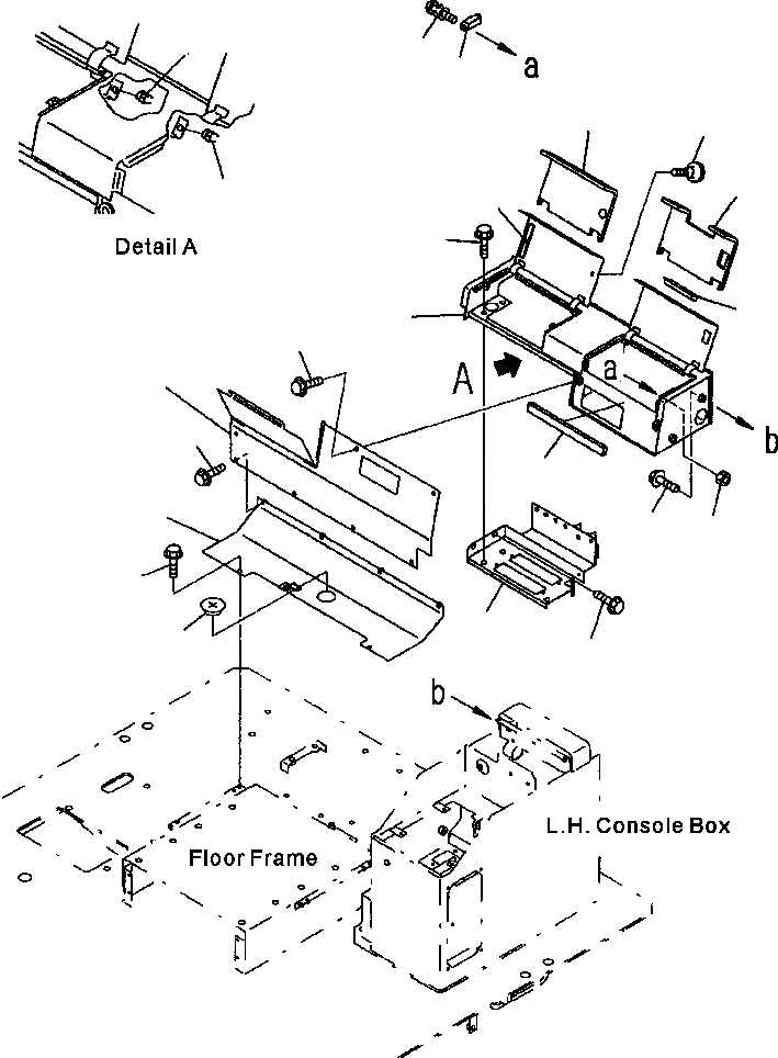 Схема запчастей Komatsu WA700-3L - FIG. K7-A КОНДИЦ. ВОЗДУХА И ОБОГРЕВАТЕЛЬ. КРЫШКА- ЗАДН. КОНСОЛЬН. БЛОК С ДЖОЙСТИК РУЛЕВ. УПРАВЛЕНИЕ КАБИНА ОПЕРАТОРА И СИСТЕМА УПРАВЛЕНИЯ