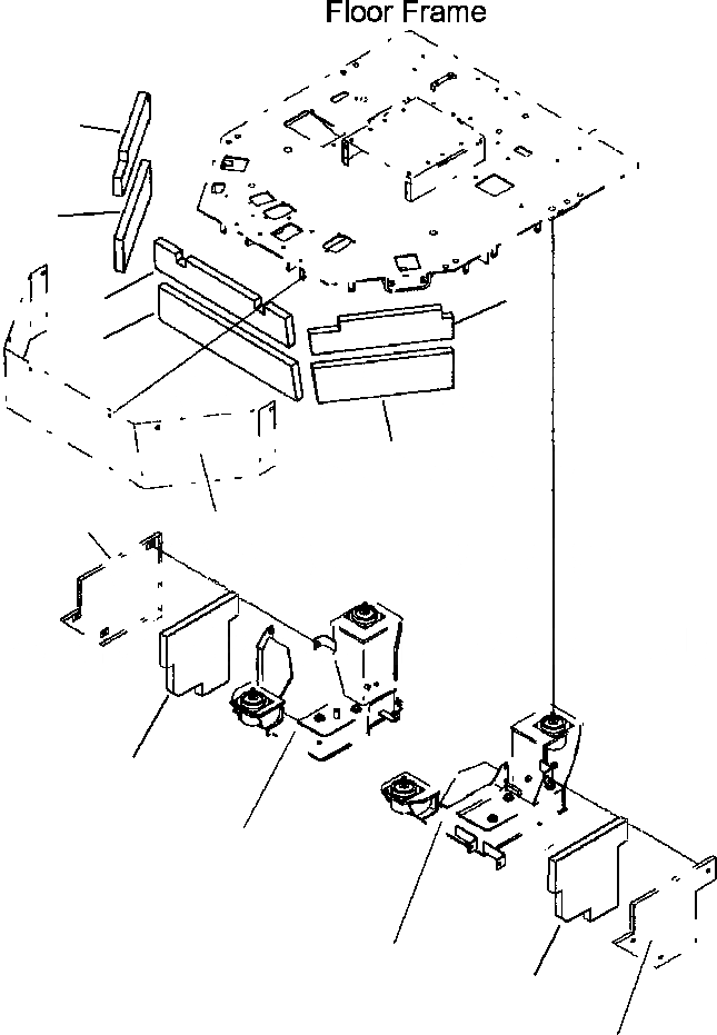Схема запчастей Komatsu WA700-3L - FIG. M-A ПОКРЫТИЕ ПОЛА - ЩИТКИ ЧАСТИ КОРПУСА