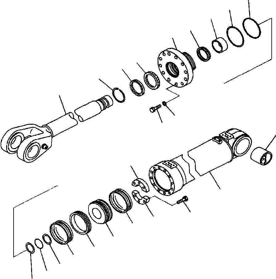 Схема запчастей Komatsu WA700-3L - FIG. T-A ГИДРОЦИЛИНДР ПОДЪЕМА РАБОЧЕЕ ОБОРУДОВАНИЕ