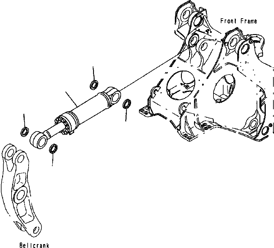 Схема запчастей Komatsu WA700-3L - FIG. T-A ГИДРОЦИЛИНДР КОВША РАБОЧЕЕ ОБОРУДОВАНИЕ