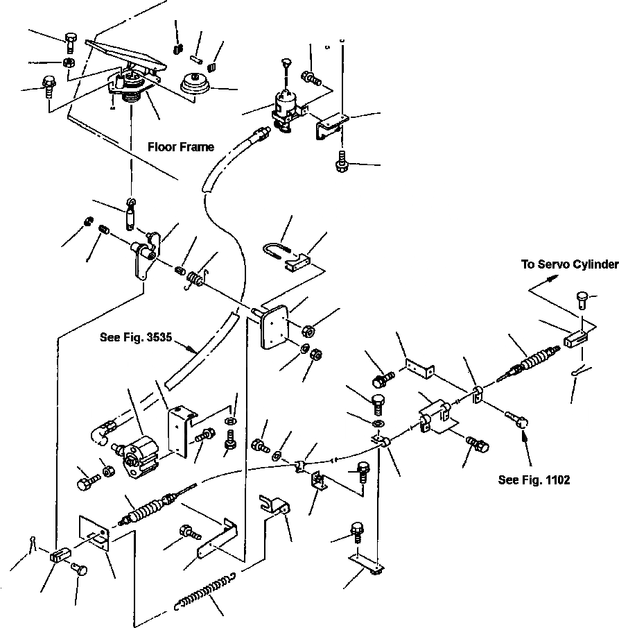 Схема запчастей Komatsu WA700-1L - МЕХАНИЗМ ПЕДАЛИ АКСЕЛЕРАТОРА(/) (ПЕДАЛЬ АКСЕЛЕРАТОРАTO SERVO ЦИЛИНДР) КОМПОНЕНТЫ ДВИГАТЕЛЯ & ЭЛЕКТРИКА