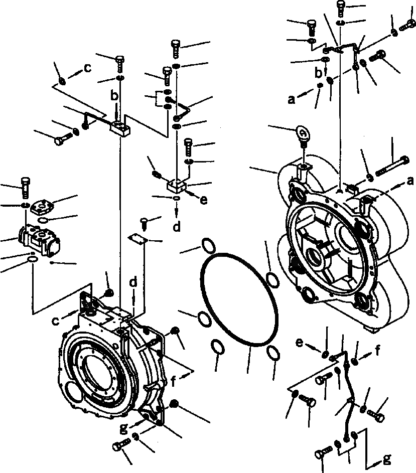 Схема запчастей Komatsu WA700-1L - КОРПУС ГИДРОТРАНСФОРМАТОРА ГИДРОТРАНСФОРМАТОР И ТРАНСМИССИЯ