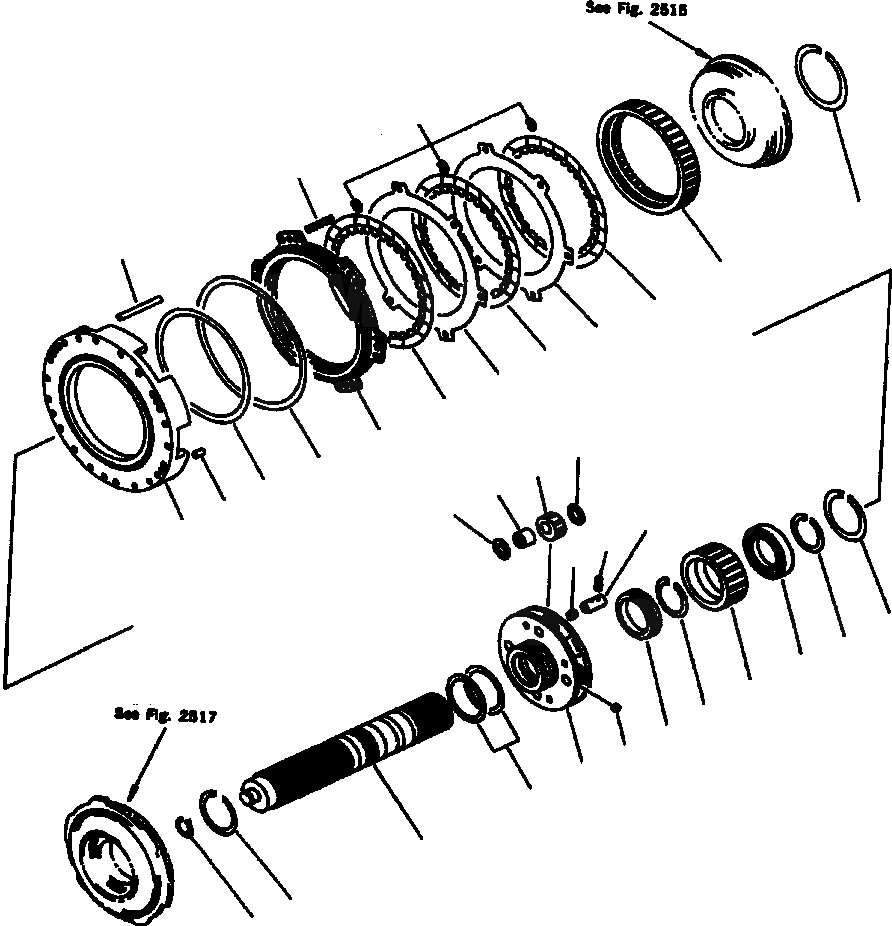 Схема запчастей Komatsu WA700-1L - ТРАНСМИССИЯ (1 МУФТА) ГИДРОТРАНСФОРМАТОР И ТРАНСМИССИЯ