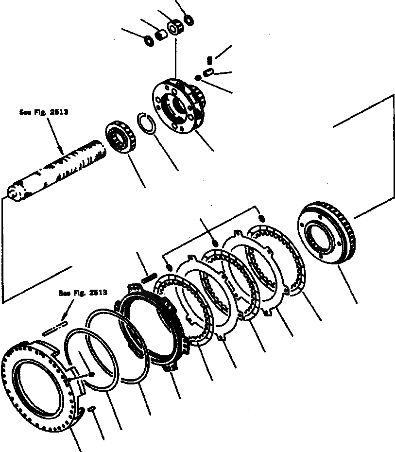 Схема запчастей Komatsu WA700-1L - ТРАНСМИССИЯ (3 МУФТА) ГИДРОТРАНСФОРМАТОР И ТРАНСМИССИЯ
