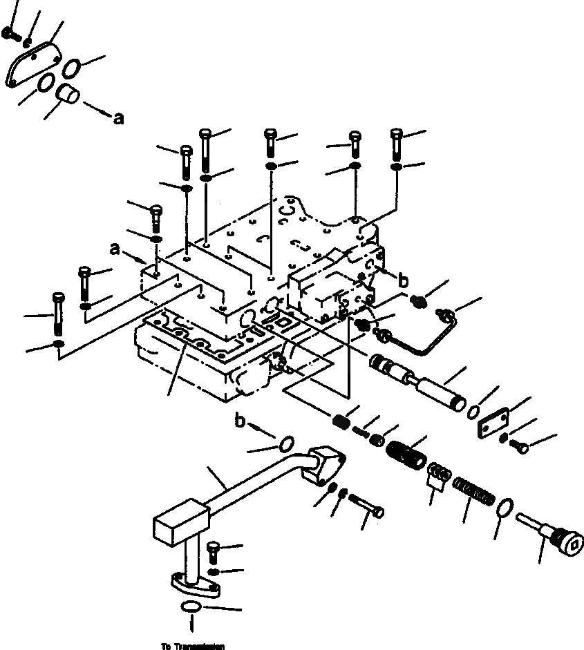 Схема запчастей Komatsu WA700-1L - КЛАПАН УПРАВЛЕНИЯ ТРАНСМИССИЕЙ (/) ГИДРОТРАНСФОРМАТОР И ТРАНСМИССИЯ