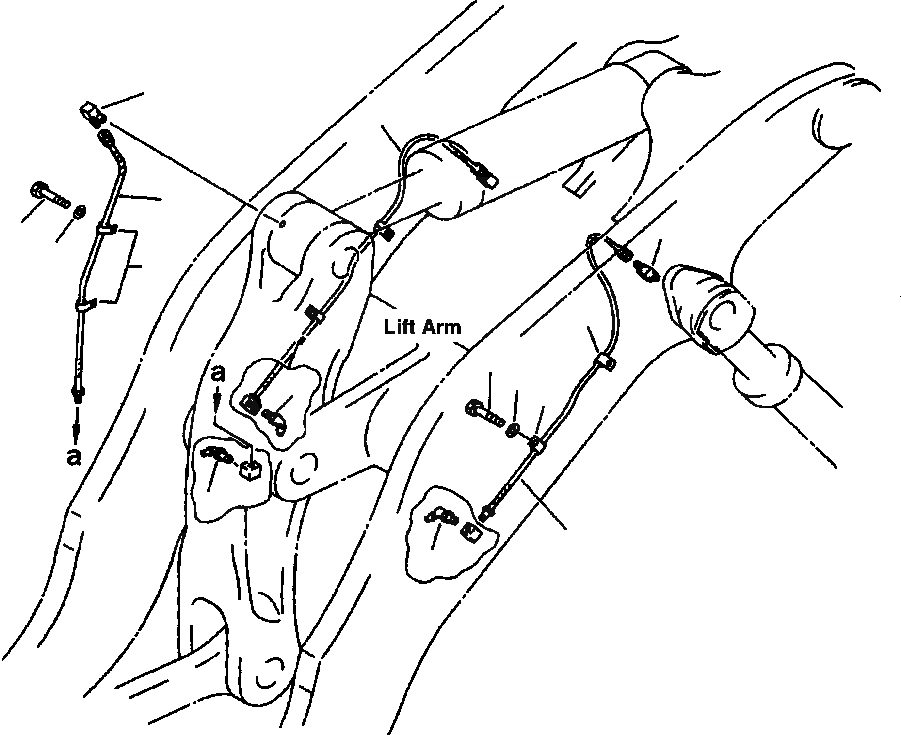 Схема запчастей Komatsu WA700-1L - УДАЛЕНН. СИСТЕМА СМАЗКИ (ПЕРЕДН. /) РАМА
