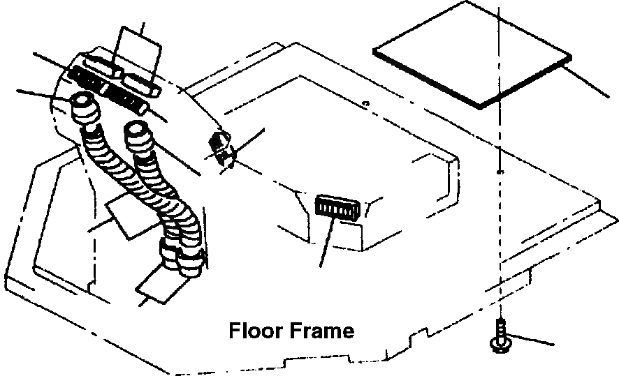 Схема запчастей Komatsu WA700-1L - КОМПОНЕНТЫ КОНДИЦИОНЕРА (ОБОГРЕВАТЕЛЬ./АНТИОБЛЕДЕНИТЕЛЬ ТРУБЫ) РАМА