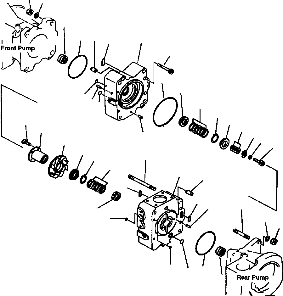 Схема запчастей Komatsu WA700-1L - ПОГРУЗ. НАСОС (/9) УПРАВЛ-Е РАБОЧИМ ОБОРУДОВАНИЕМ