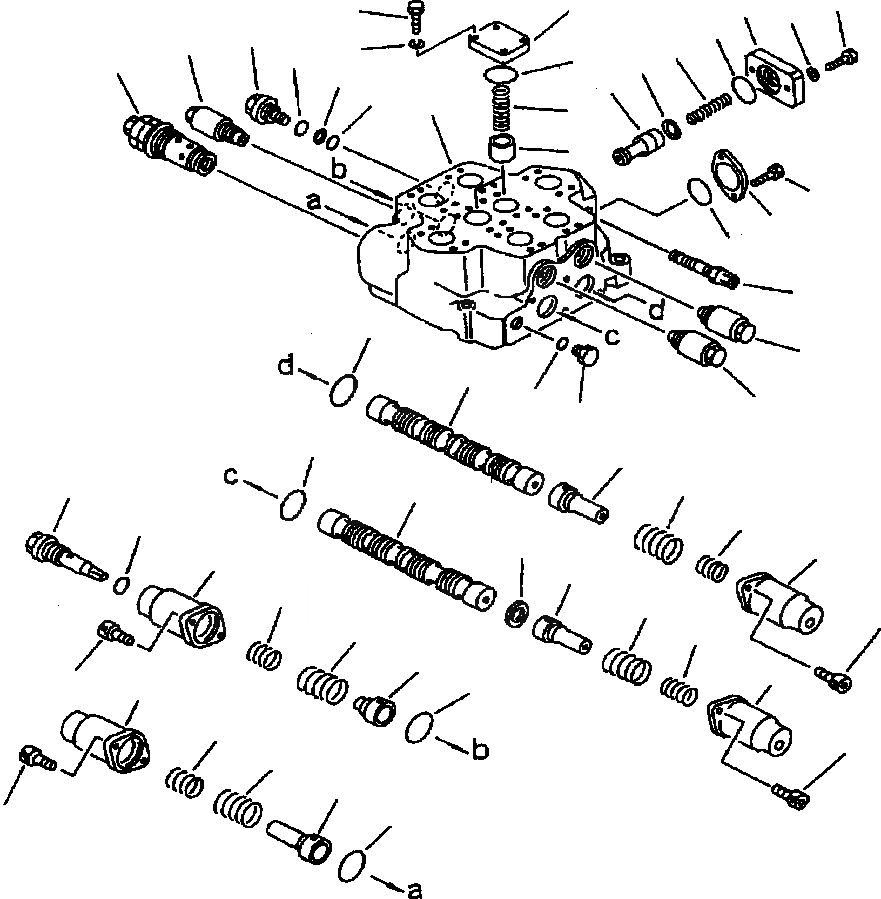 Схема запчастей Komatsu WA700-1L - 2-Х СЕКЦИОНН. УПРАВЛЯЮЩ. КЛАПАН (/) УПРАВЛ-Е РАБОЧИМ ОБОРУДОВАНИЕМ
