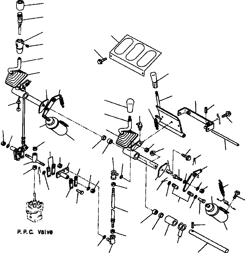 Схема запчастей Komatsu WA700-1L - РЫЧАГ УПРАВЛЕНИЯ РАБОЧИМ ОБОРУДОВАНИЕМ УПРАВЛ-Е РАБОЧИМ ОБОРУДОВАНИЕМ