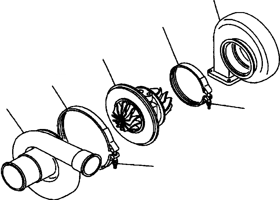 Схема запчастей Komatsu WA700-1L - ТУРБОНАГНЕТАТЕЛЬ (ВНУТР. ЧАСТИ) ДВИГАТЕЛЬ