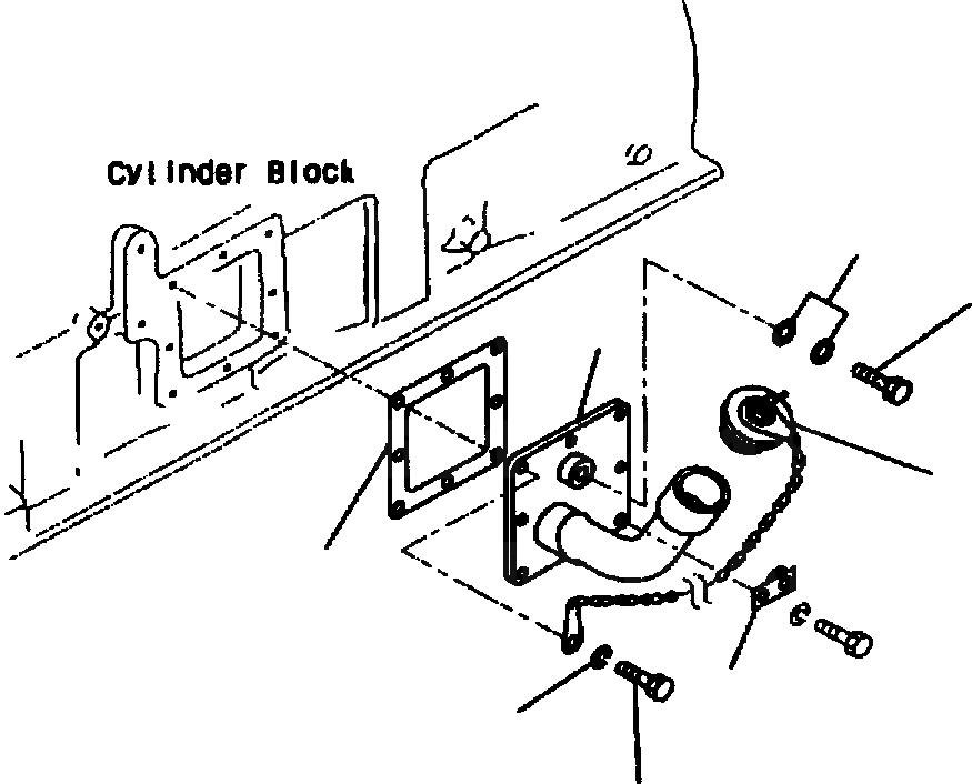 Схема запчастей Komatsu WA700-1L - МАСЛОНАЛИВНОЙ ПАТРУБОК ДВИГАТЕЛЬ