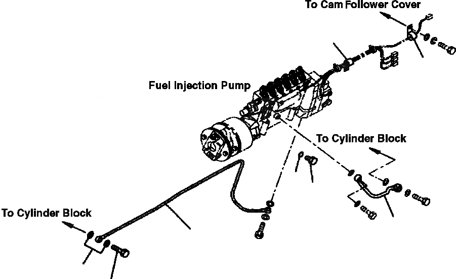 Схема запчастей Komatsu WA700-1L - ТОПЛ. НАСОС КОРПУС И ТРУБЫ (/) ДВИГАТЕЛЬ