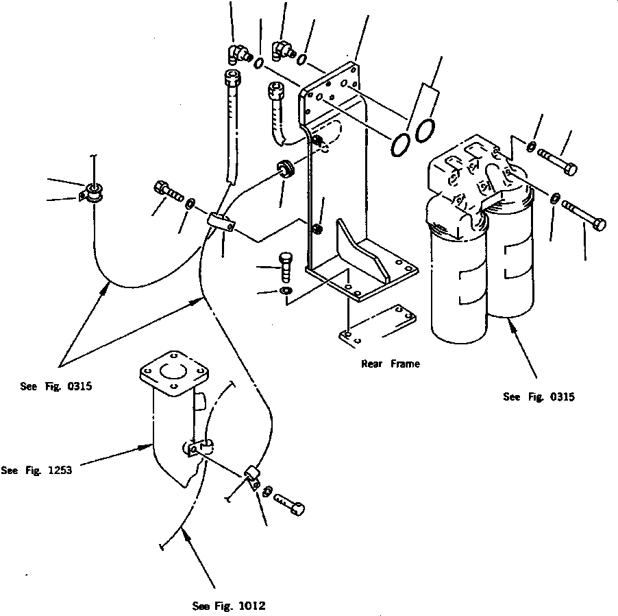 Схема запчастей Komatsu WA800-2L - FIG NO. ДВИГАТЕЛЬ ПРОХОДНОЙ ФИЛЬТР И ТРУБЫ КОМПОНЕНТЫ ДВИГАТЕЛЯ & ЭЛЕКТРИКА