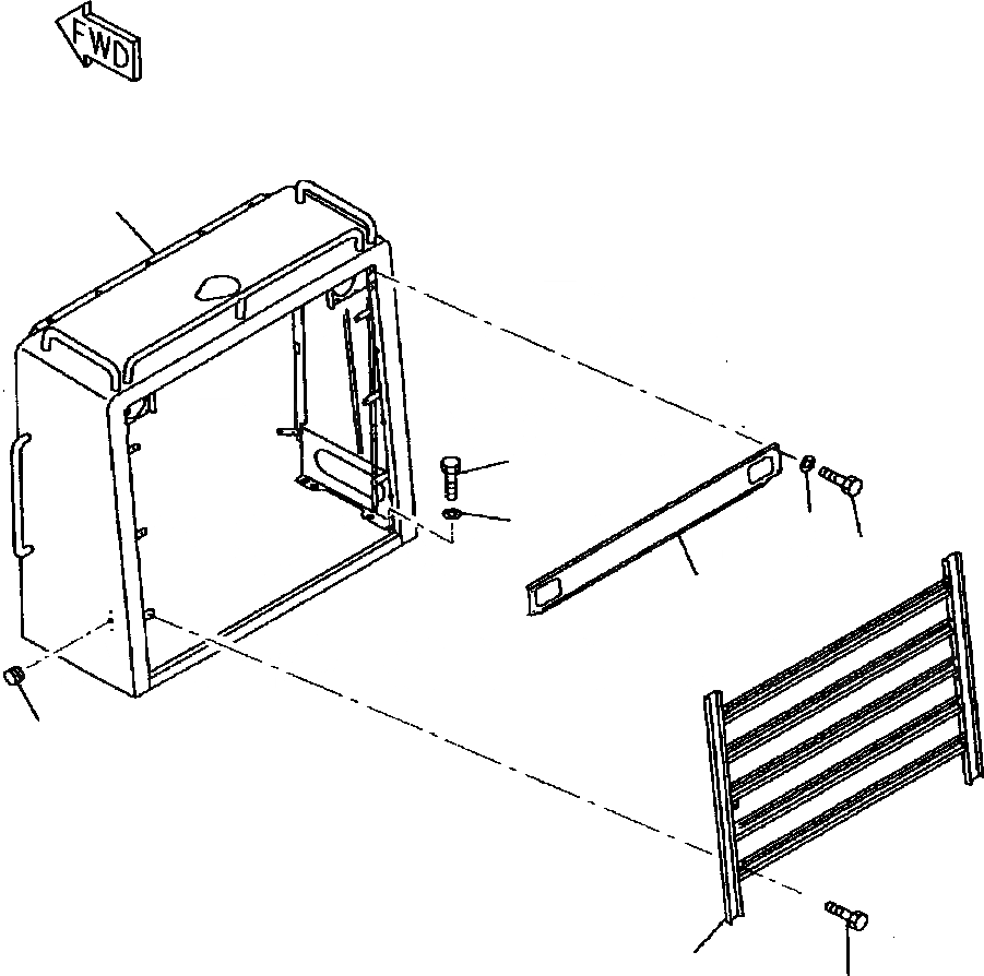 Схема запчастей Komatsu WA800-2L - FIG NO. ЗАЩИТА РАДИАТОРА РАМА
