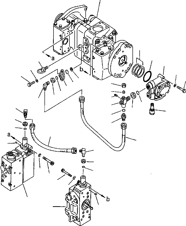 Схема запчастей Komatsu WA800-2L - FIG NO. ПОГРУЗ. НАСОС (/) УПРАВЛ-Е РАБОЧИМ ОБОРУДОВАНИЕМ