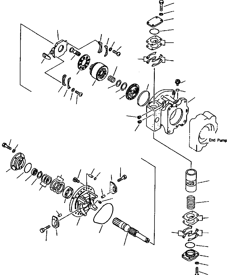 Схема запчастей Komatsu WA800-2L - FIG NO. ПОГРУЗ. НАСОС (/) УПРАВЛ-Е РАБОЧИМ ОБОРУДОВАНИЕМ