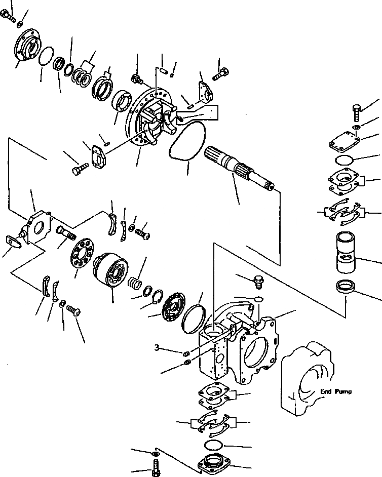 Схема запчастей Komatsu WA800-2L - FIG NO. ПЕРЕКЛЮЧАТЕЛЬ НАСОС (/) УПРАВЛ-Е РАБОЧИМ ОБОРУДОВАНИЕМ