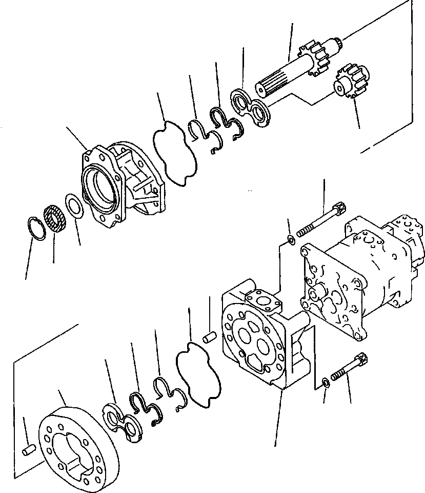 Схема запчастей Komatsu WA800-2L - FIG NO. ГИДРОТРАНСФОРМАТОР И P. O. C. НАСОС (/) УПРАВЛ-Е РАБОЧИМ ОБОРУДОВАНИЕМ