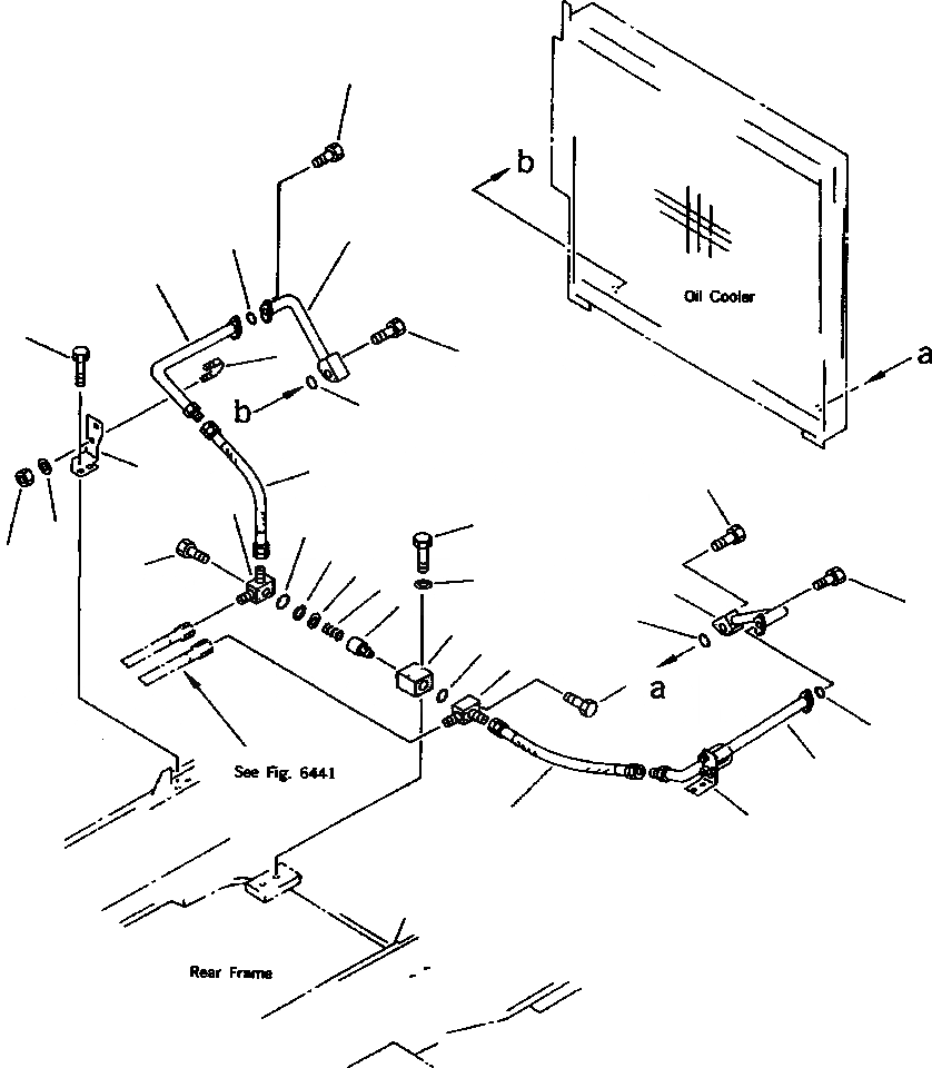 Схема запчастей Komatsu WA800-2L - FIG NO. A ГИДРОЛИНИЯ (ЛИНИЯ ОХЛАЖДЕНИЯ) (/) УПРАВЛ-Е РАБОЧИМ ОБОРУДОВАНИЕМ