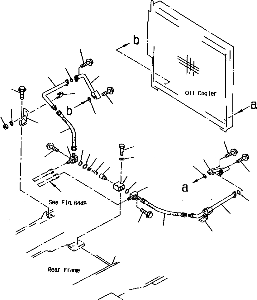 Схема запчастей Komatsu WA800-2L - FIG NO. ГИДРОЛИНИЯ (ЛИНИЯ ОХЛАЖДЕНИЯ) (/) (ДЛЯ ДЖОЙСТИК РУЛЕВ. УПРАВЛЕНИЕ) УПРАВЛ-Е РАБОЧИМ ОБОРУДОВАНИЕМ