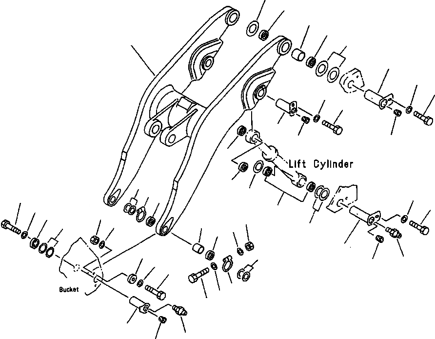 Схема запчастей Komatsu WA800-2L - FIG NO. 7A РУКОЯТЬ РАБОЧЕЕ ОБОРУДОВАНИЕ
