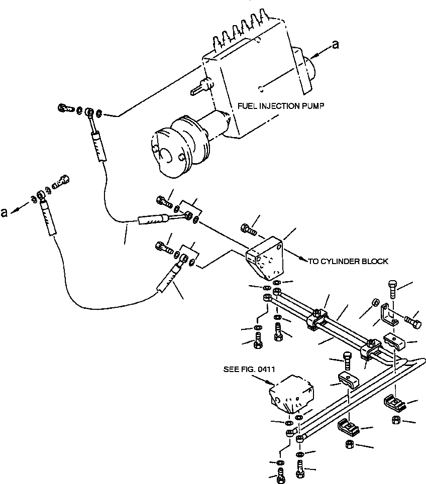 Схема запчастей Komatsu WA800-2L - FIG NO. A ТОПЛИВН. ФИЛЬТР. И ТРУБЫ (/) ТОПЛИВН. СИСТЕМА