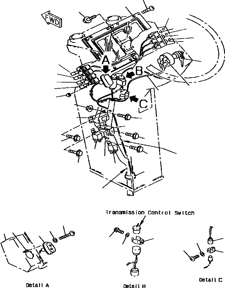 Схема запчастей Komatsu WA800-2LC - FIG NO. ПАНЕЛЬ ПРИБОРОВ КОМПОНЕНТЫ ДВИГАТЕЛЯ & ЭЛЕКТРИКА