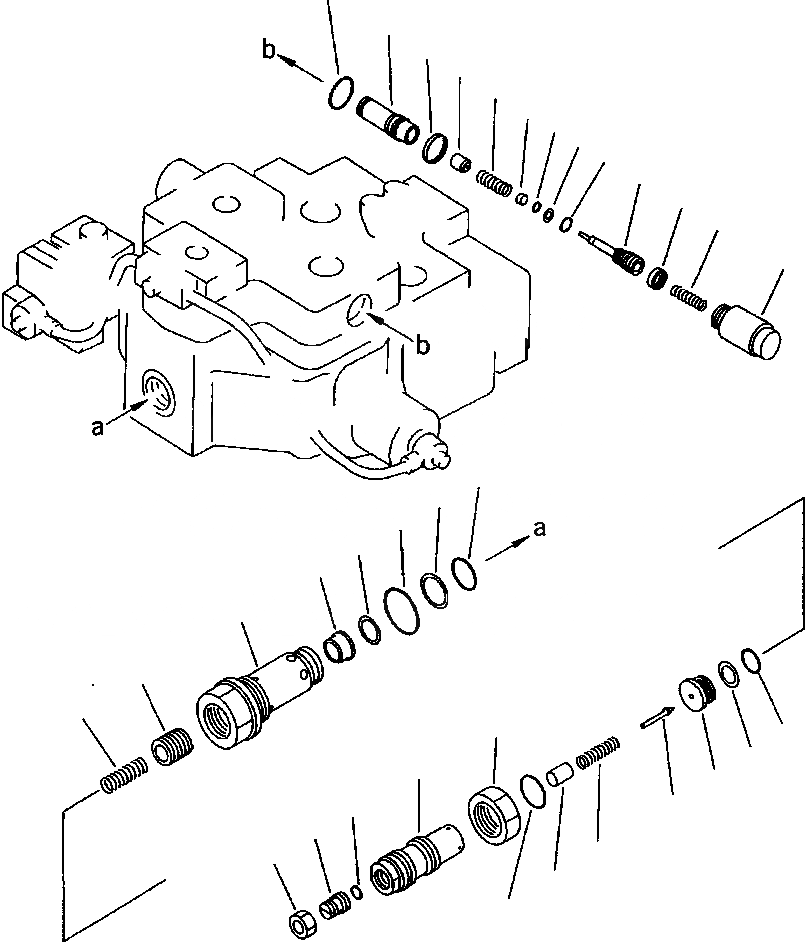 Схема запчастей Komatsu WA800-2LC - FIG NO. РУЛЕВ. УПРАВЛЕНИЕ ЗАПРАШИВАЮЩ. КЛАПАН (/) РУЛЕВ. УПРАВЛЕНИЕ СИСТЕМА УПРАВЛЕНИЯ